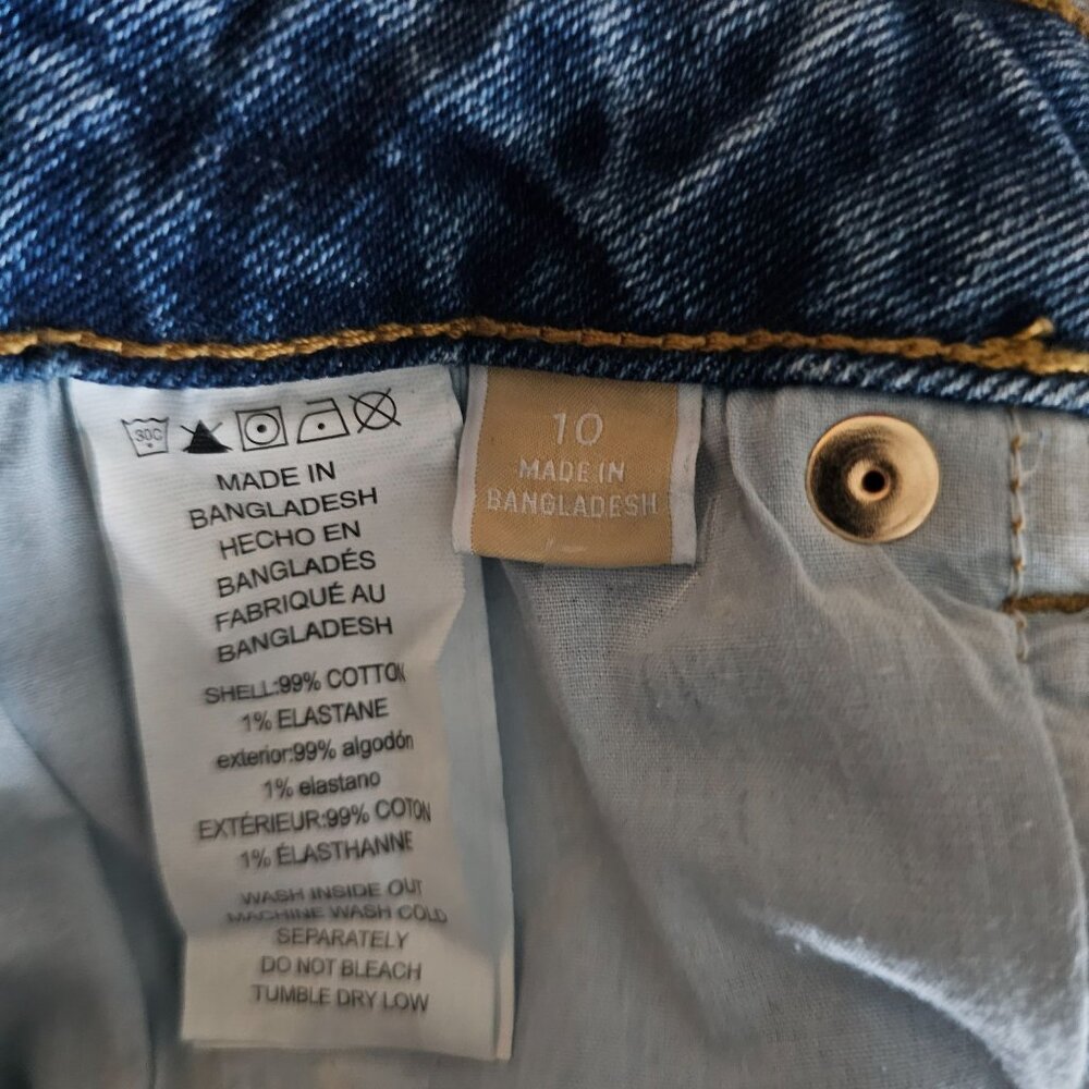 MICHAEL Michael‎ Kors Women's SELMA Stone Wash Crop Flare Jeans Size 10 NWT - Picture 10 of 15